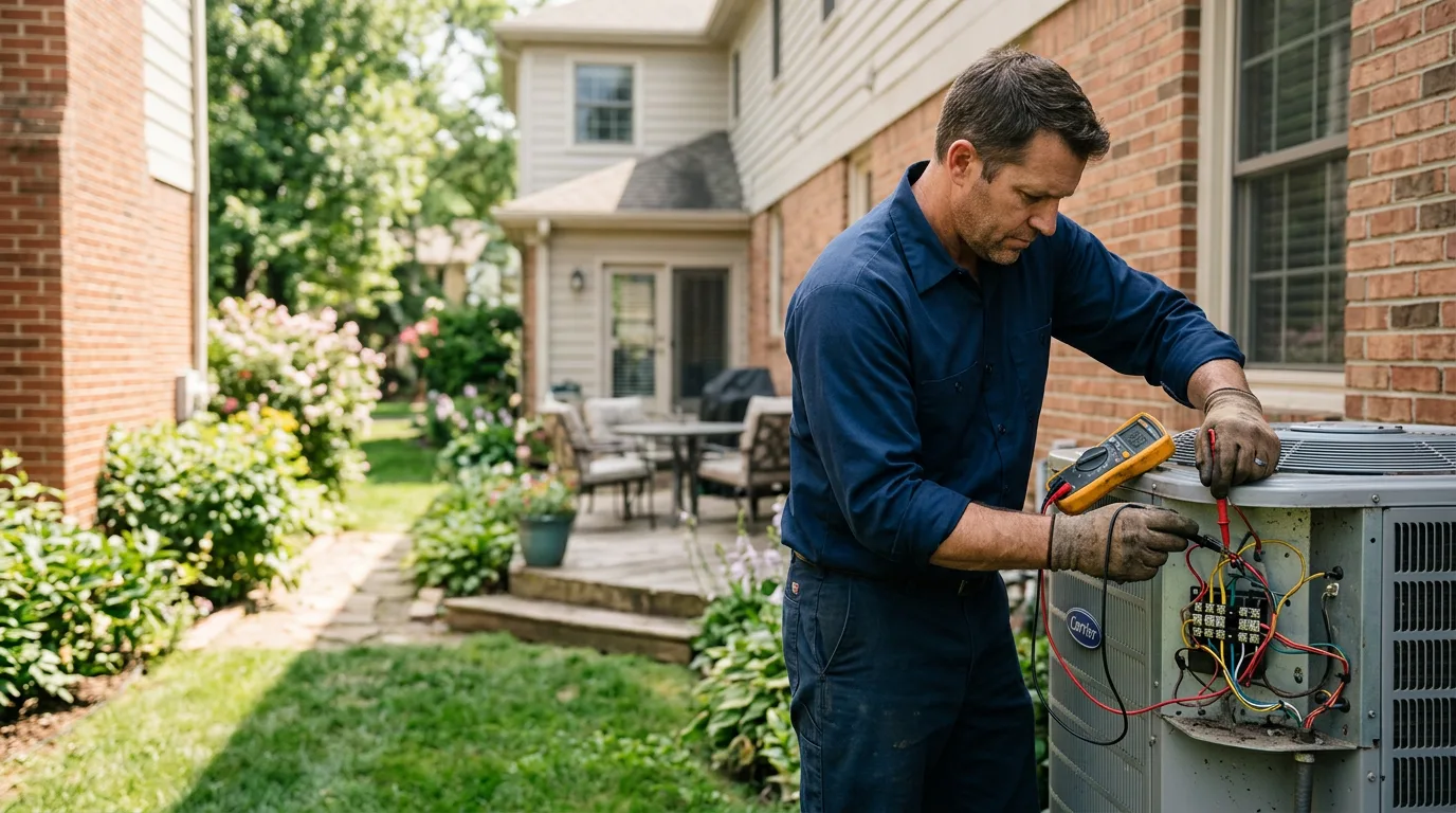 HVAC technician working near Farmington, UT